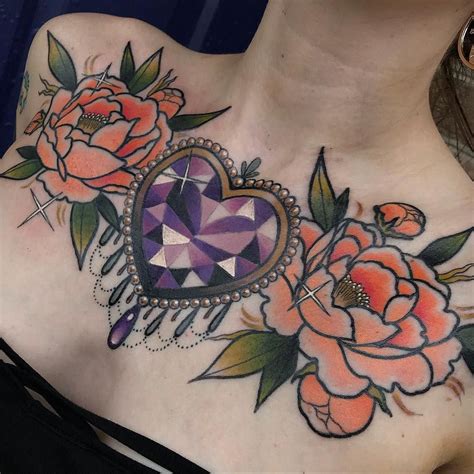 Small and Cute Chest Tattoo Ideas for Females